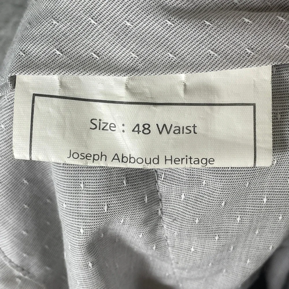 Joseph Abboud Trousers Mens 48 Fits 44 Brown EUC Linen Italian Fabric Heritage